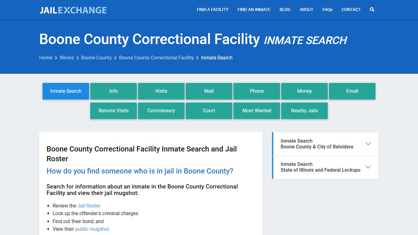 Boone County Correctional Facility Inmate Search - Jail Exchange